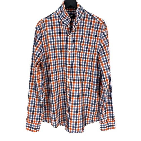 JACK SPADE NEW YORK Palmer Gingham Dobby Button Down Long Sleeve Shirt Size XL - Picture 1 of 16